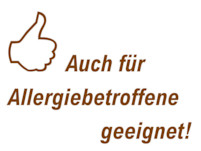 Auch für Allgeriebetroffene geeignet Auch für Allgeriebetroffene geeignet